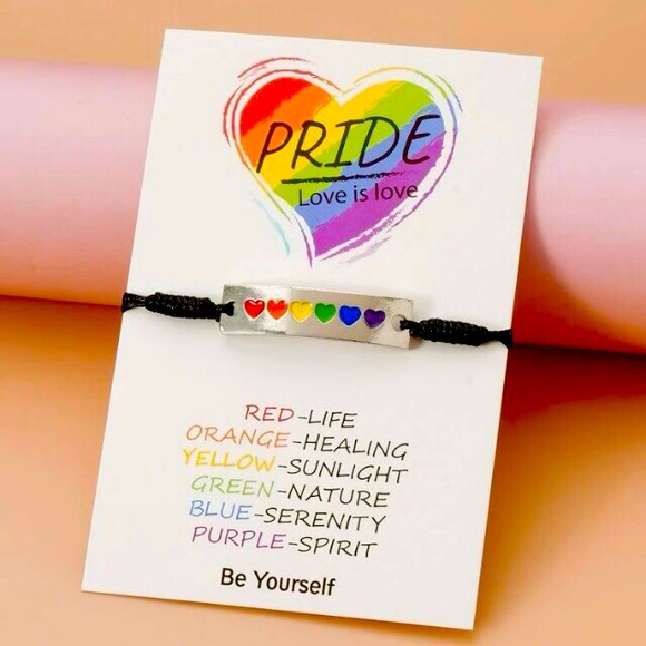 🌈PRIDE Adjustable String Bracelet NWT - Picture 2 of 4